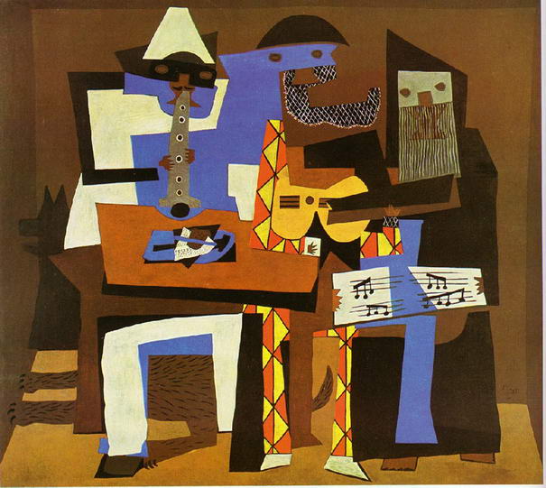 Três músicos por Pablo Picasso
