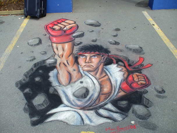 Sidewalk Art Ryu