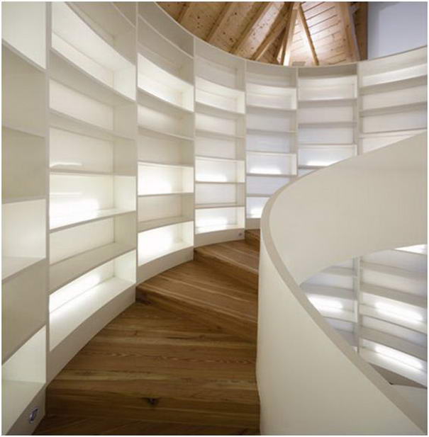 Bookshelf Staircase By Manuel Maia Gomes