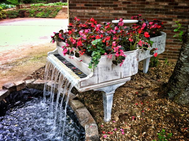 Piano to water fountain