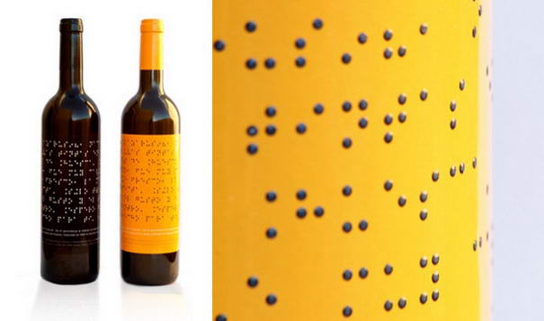Braille Wine Bottle