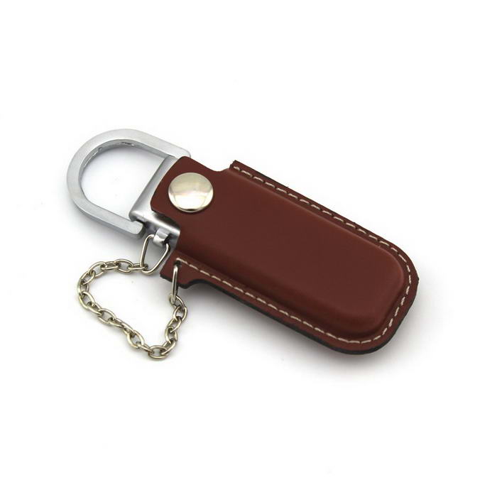 Keychain Brown Leather USB Flash Drive