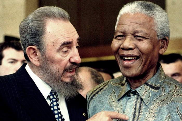 Mandela with Fidel Castro