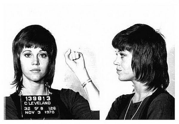 Jane Fonda - 1970 - Celebrities With Mug Shot Photos