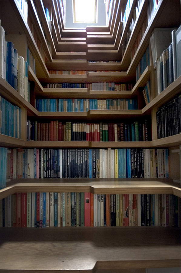 Book Storage Staircase By Levitate Architects (2) Staircase Designs