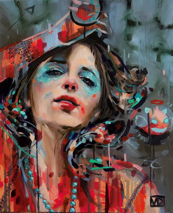 Dancing Queen Dancing Queen - Colourful oil paintings