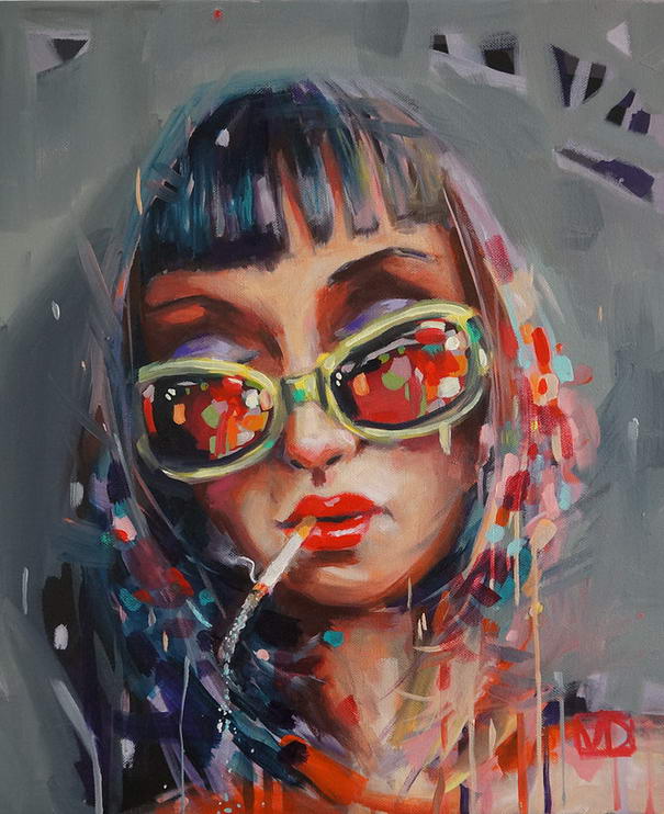 Drunk - Colourful oil paintings