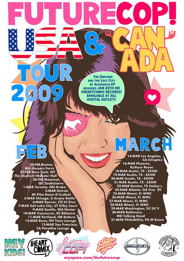 Futurecop US Tour Flyer Print Designs