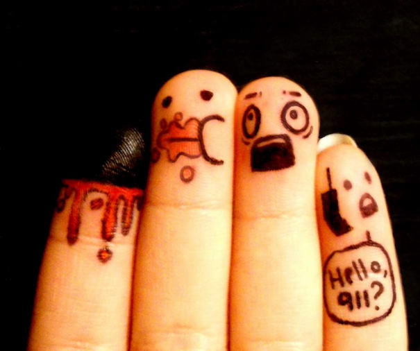 Finger Art Hello 911 by reztips