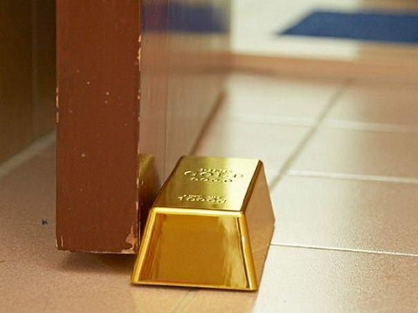 Gold Bar Door Stop Gold Bar Door Stop