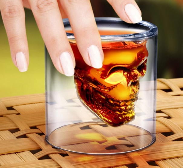 Doomed Crystal Skull Shot Glass