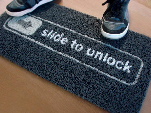 Slide to Unlock Doormat - Creative Products