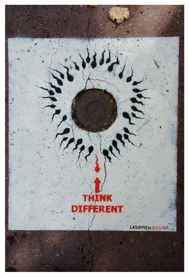 Think different - Street Art Examples By Ladamenrouge