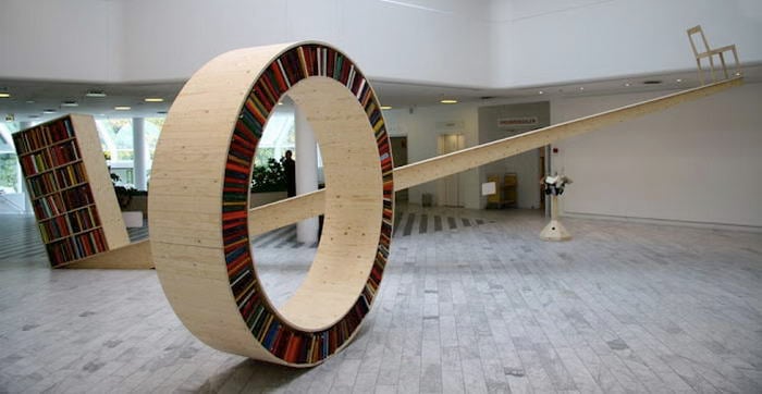 Bookshelf Designs Circular bookshelf