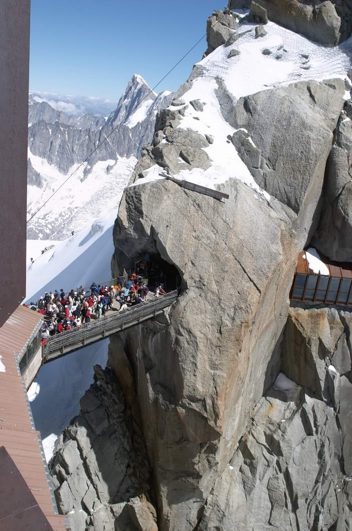 Aiguille du Midi - Frightening bridges