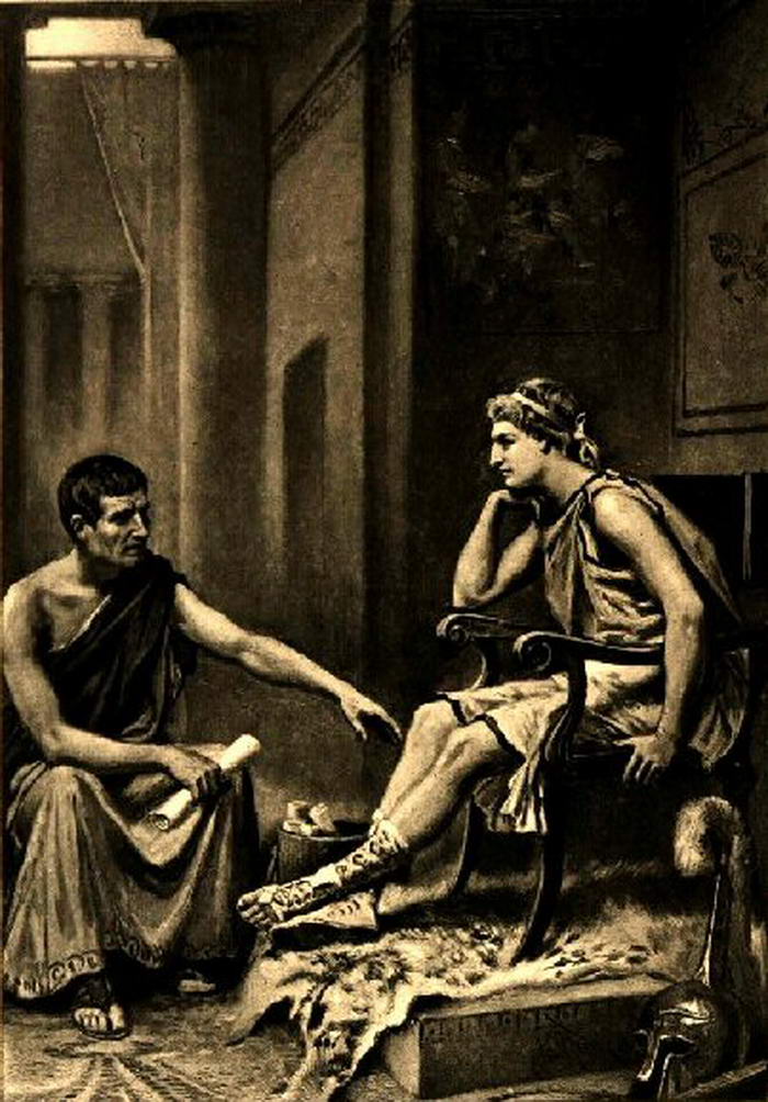 Aristotle tutoring Alexander