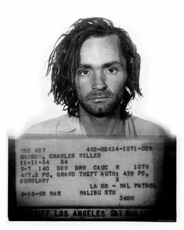 Charles Milles Manson booking photo - Charles Manson Facts