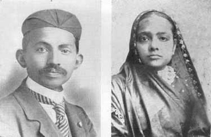 Gandhi and Kasturbhai 1902