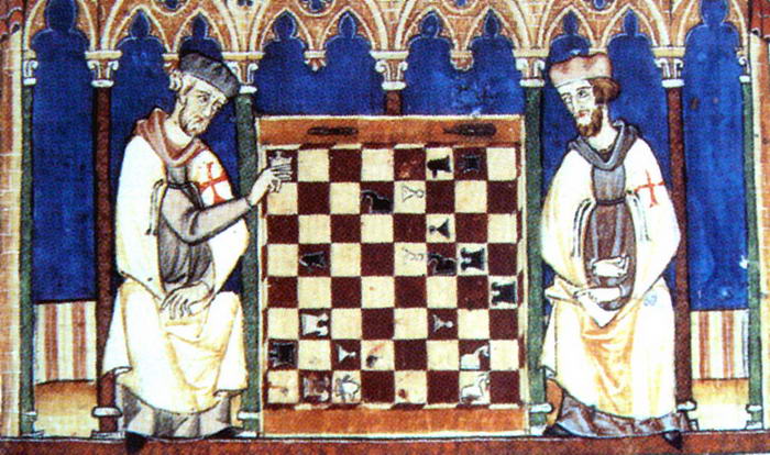 Knights Templar playing Chess