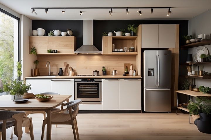 Modern Kitchen with Kitchen Appliances