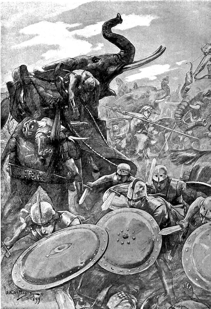 The phalanx attacking