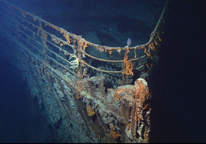 Titanic wreck bow