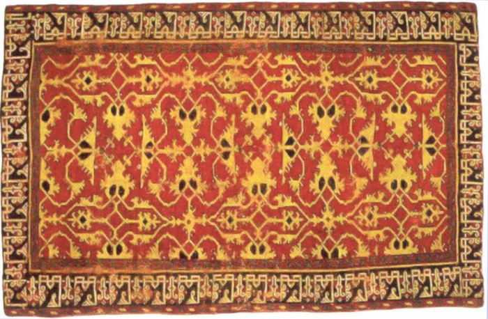 Western Anatolian knotted woll carpet