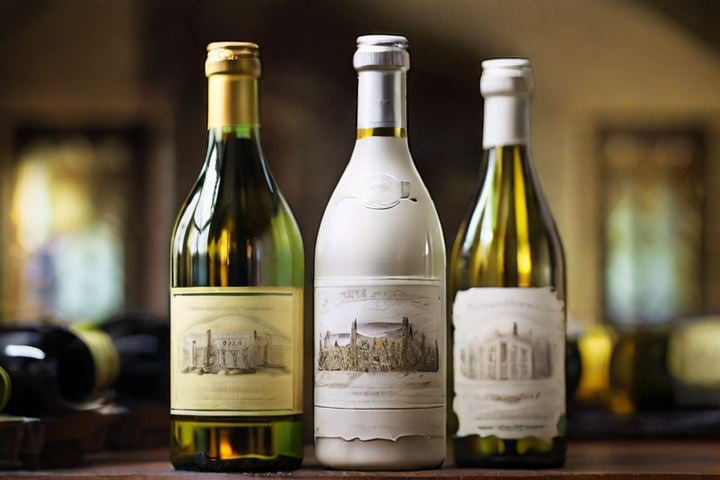 White wine bottles