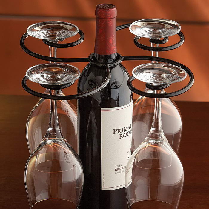 Wine Bottle Glasses Holder